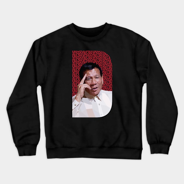 Du30 text & Poly Crewneck Sweatshirt by teeleoshirts